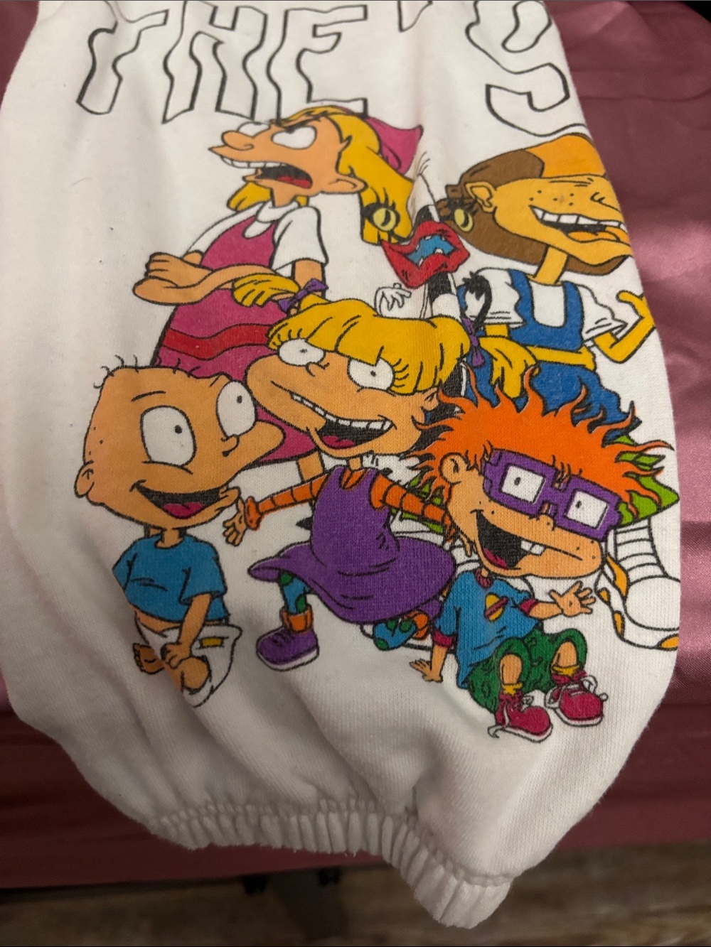 Nickelodeon White Sweatpants with Colorful Rugrats Graphics - Picture 3 of 4
